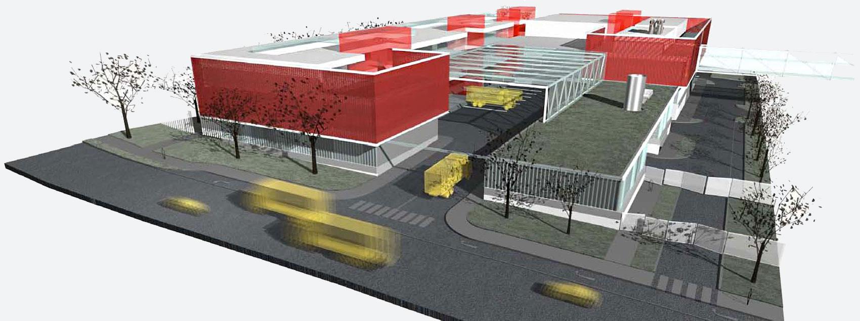 Logistikzentrum KFJ Spital - Visualisierung Seite © ArchOffice Zweiquadrat ZT GmbH Wien