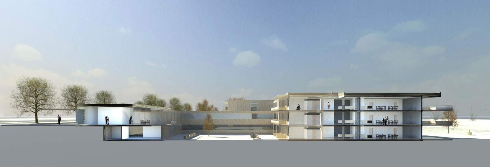 Wettbewerbsbeitrag ArchOffice Zweiquadrat ZT GmbH Pflegeheim Poysdorf