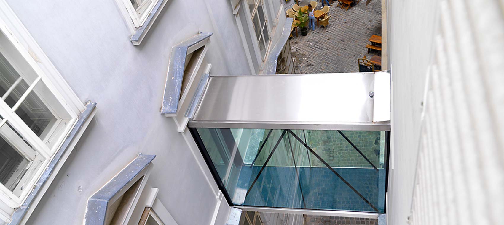 Umbau Vereinshaus und Verbindungssteg Rauhensteingasse - Foto © ArchOffice Zweiquadrat ZT GmbH